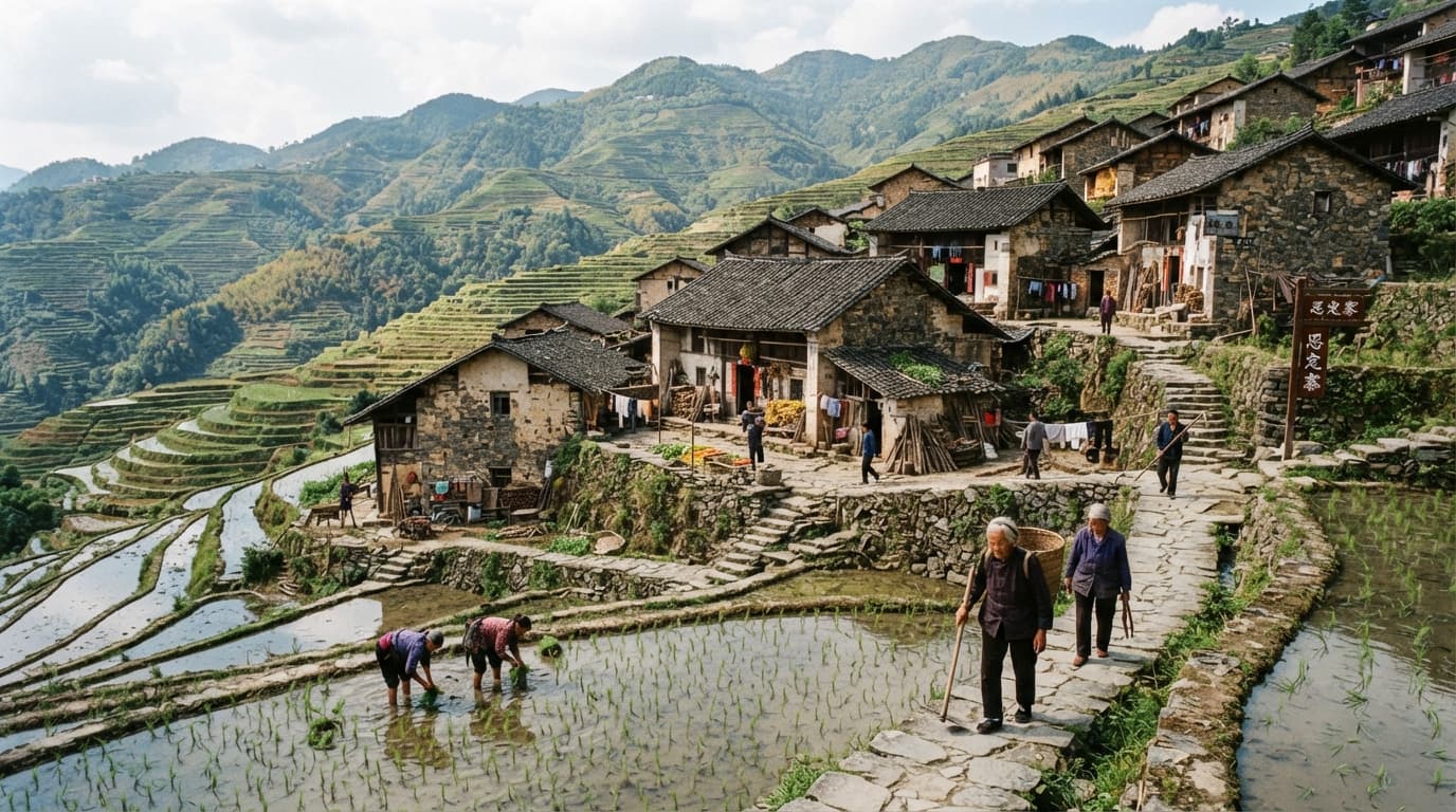 Traditional houses in Siding Village near Mardi Himal.