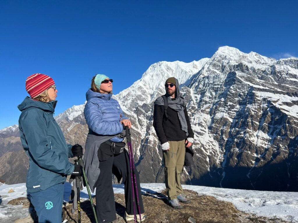 Mardi Himal Trek 4 Group of People enjoying at Mardi Treks