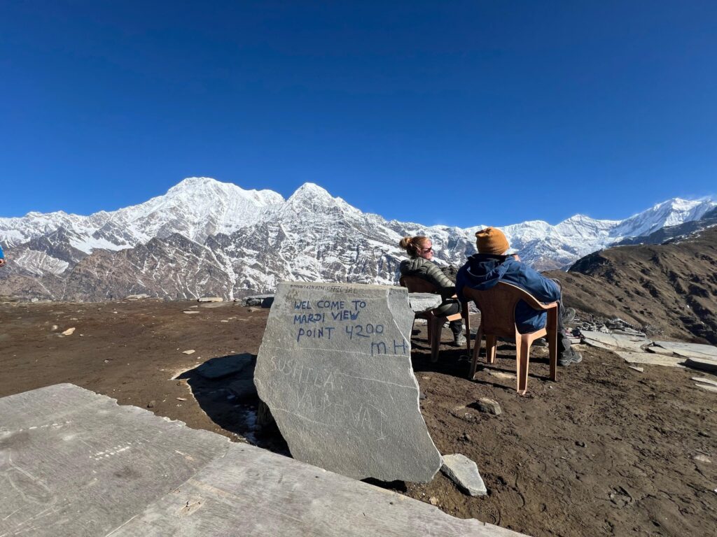 Mardi Himal Trek 3 Enjoying the Mardi Himal View